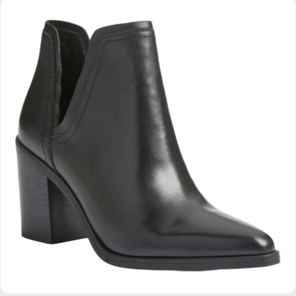 Steve Madden Havannah Black Leather Ankle Booties Size 7.5 NEW - Picture 1 of 11